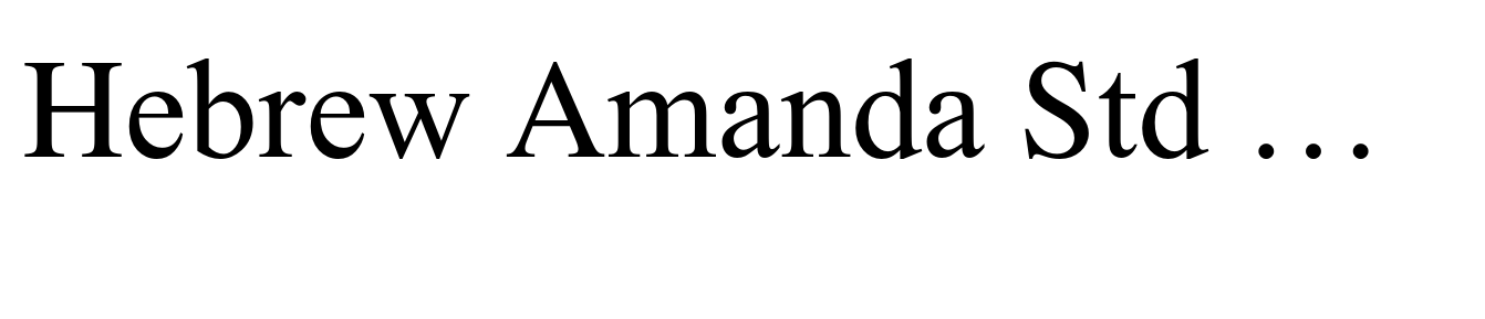 Hebrew Amanda Std Bold